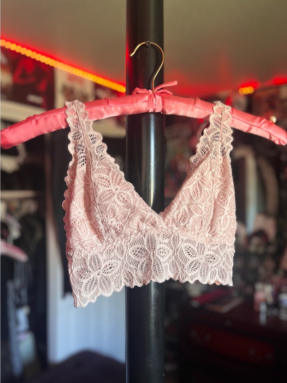 Light Pink Flower Lace Bralette
